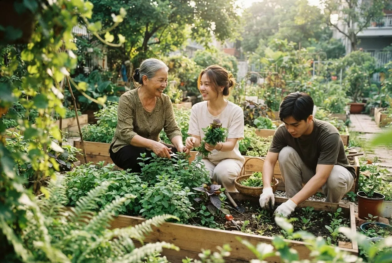 Together in the garden